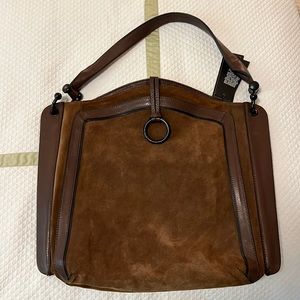 NWT BCBGMaxAzaria Suede Amelia Boho slouchy handbag